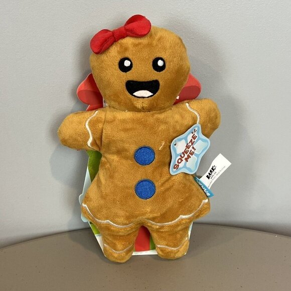 BARK Gnawty or Nice Gingerbroad Gingerbread Girl Christmas Dog Toy New Barkbox - Picture 2 of 10